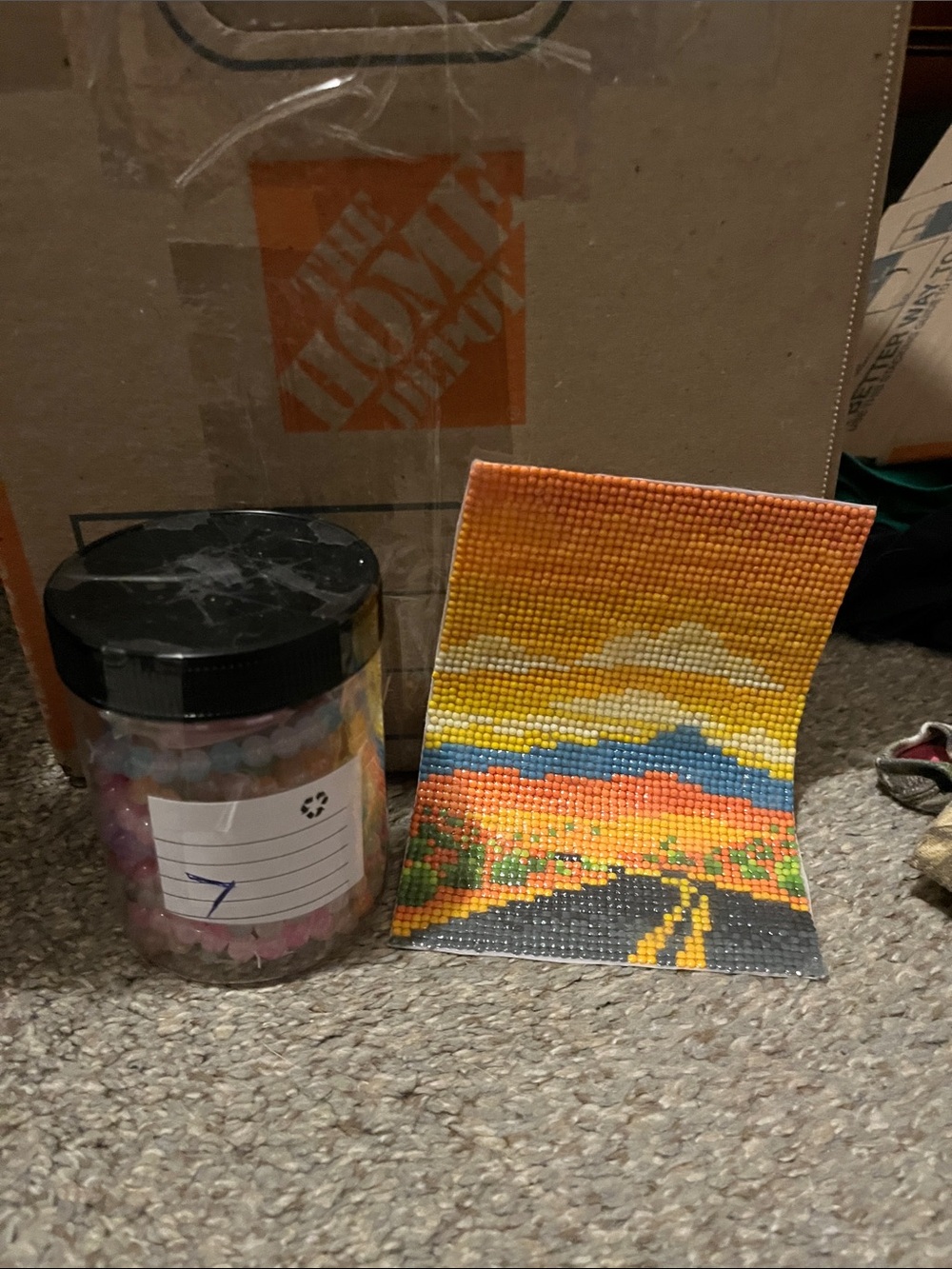 Small diamond painting and mystery jewelry jar